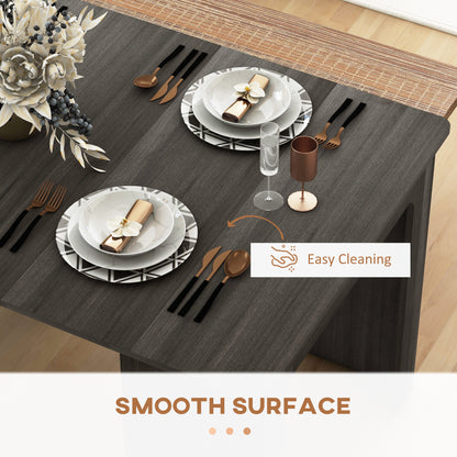 23.6"-70.9" Extendable Dining Table for 6-8 People, Space-Saving Rectangular Kitchen Table for Small Spaces, Dining Room