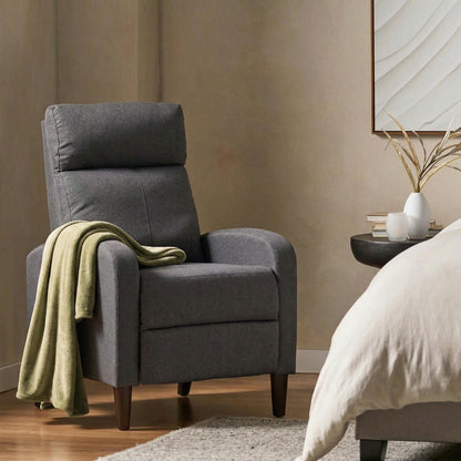 Fabric Recliner Sofa Manual Recliner, Home Theater Seating Single Reclining Sofa Chair with Padded Seat for Living Room,