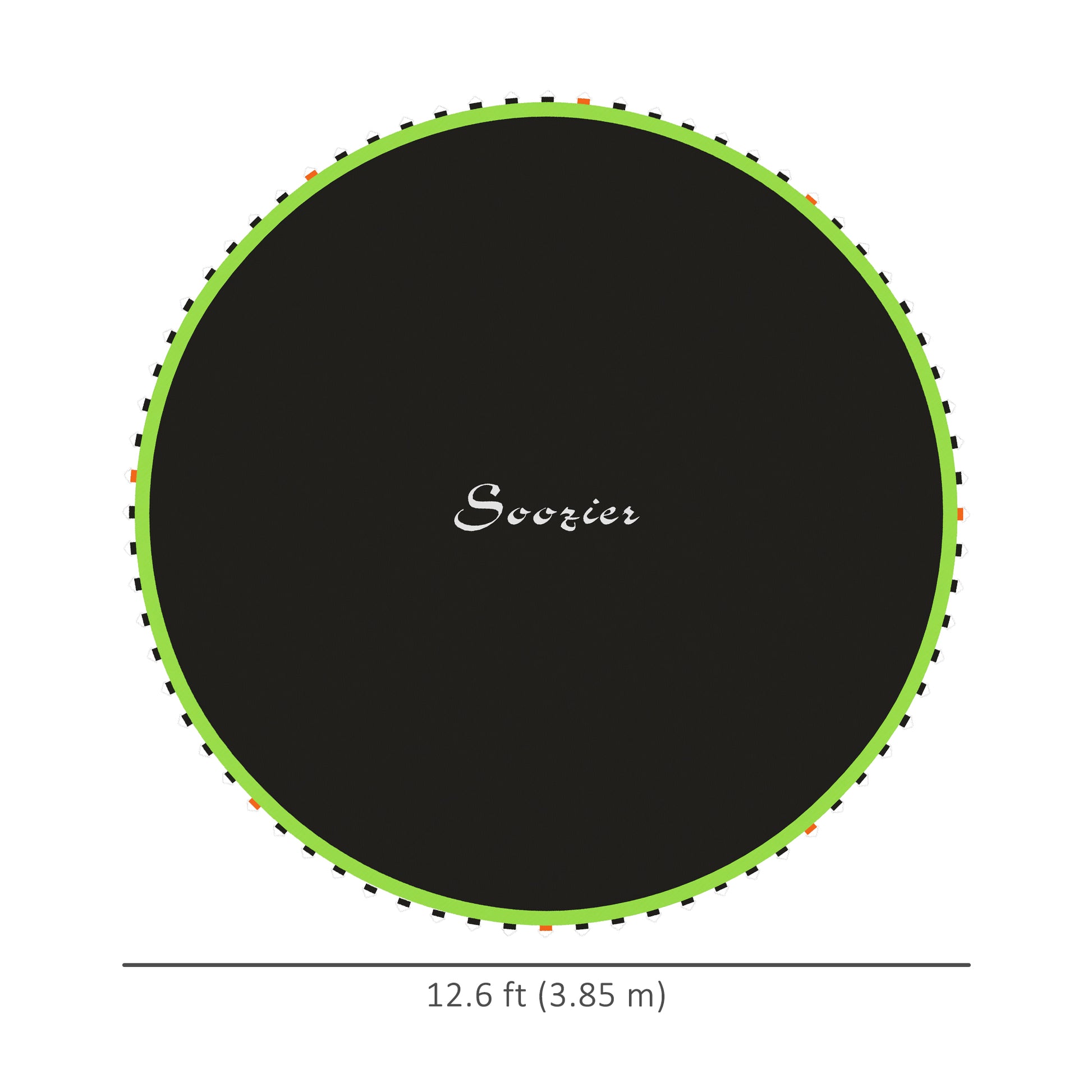 Soozier Trampoline Replacement Mat, Fits 14' Trampoline w/ 80 V-Hooks & 5.5" Springs (Spring & Frame not Included), Gree