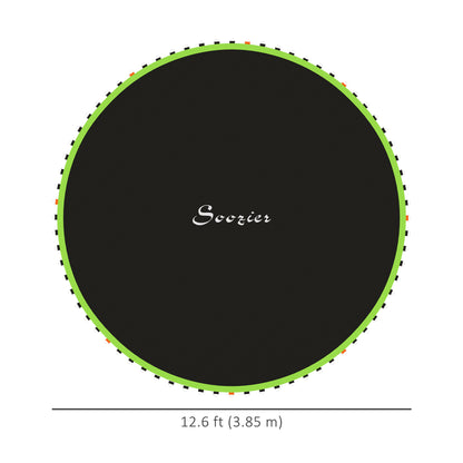 Soozier Trampoline Replacement Mat, Fits 14' Trampoline w/ 80 V-Hooks & 5.5" Springs (Spring & Frame not Included), Gree