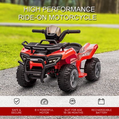 VarietyKart 6V Kids ATV Quad, 4 Wheeler Battery Powered Electric Ride on Car with Music, Forward, for Boys and Girls Age