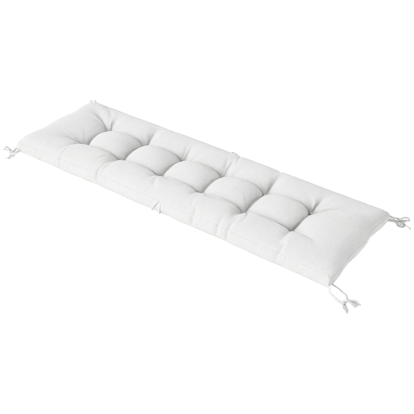 Patio Lounge Chair Cushion, UV50+ Chaise Lounge Chair Cushion with Securing Straps for Patio, 78 x 25.6 inch, Cream Whit