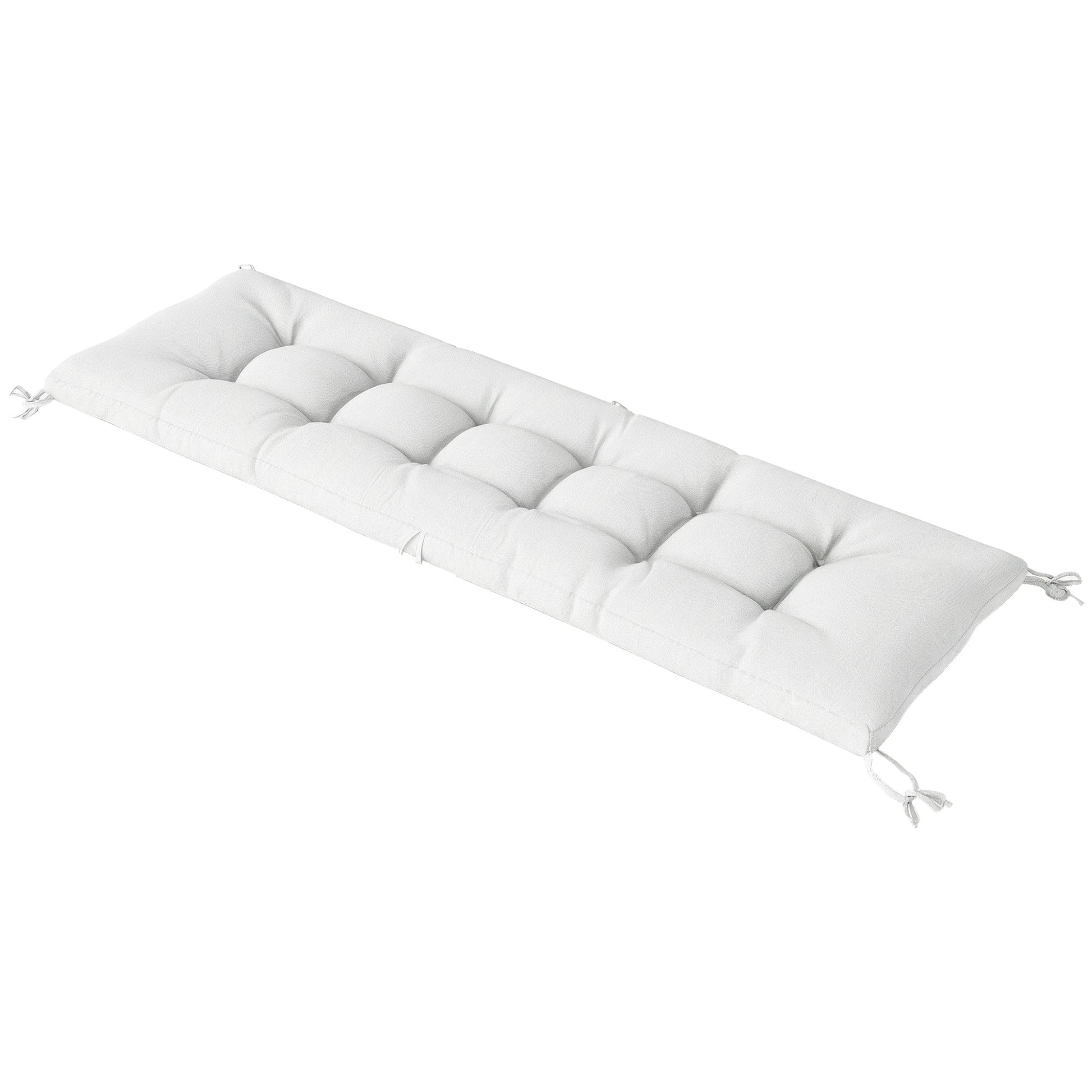 Patio Lounge Chair Cushion, UV50+ Chaise Lounge Chair Cushion with Securing Straps for Patio, 78 x 25.6 inch, Cream Whit
