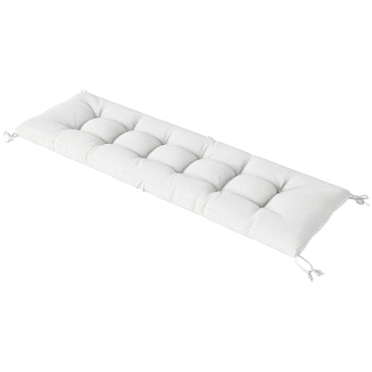 Patio Lounge Chair Cushion, UV50+ Chaise Lounge Chair Cushion with Securing Straps for Patio, 78 x 25.6 inch, Cream Whit