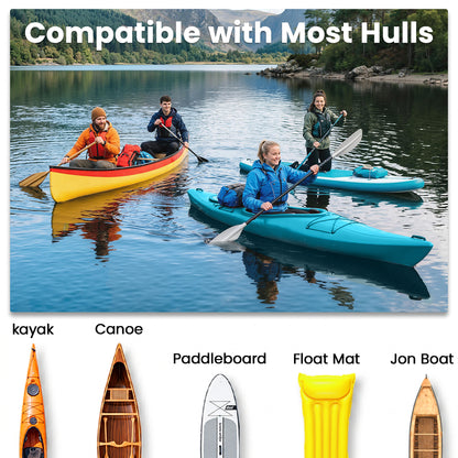 Soozier Kayak Cart, Foldable Canoe Trolley Cart with 10'' Solid Tires, Nonslip Support Foot & Tie-Down Straps, for Kayak