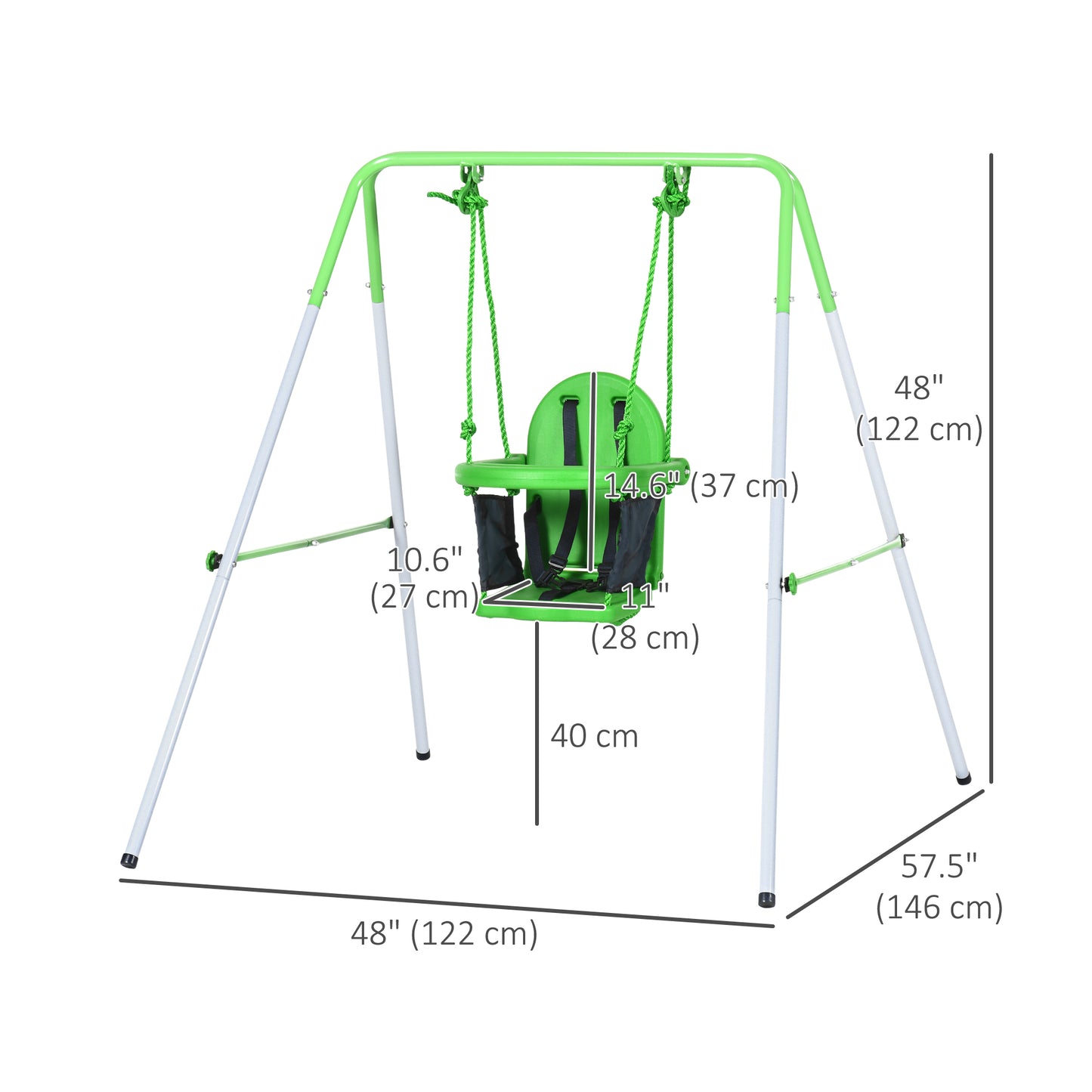 Swing for Infants/Toddlers with Safety Harness for 6-36 Months