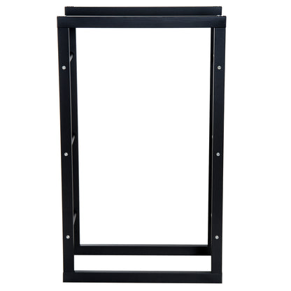23.6" x 9.8" x 39.4" Firewood Rack Outdoor, Log Holder Fireplace Storage Rack with Handles and 220 lbs. Weight Capacity,