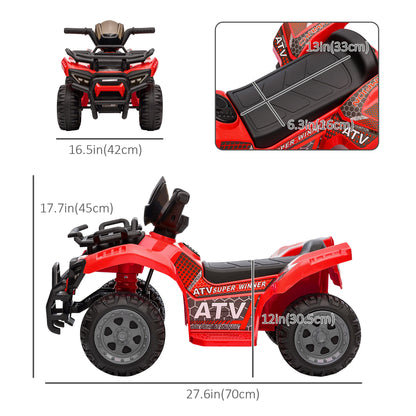 VarietyKart 6V Kids ATV Quad, 4 Wheeler Battery Powered Electric Ride on Car with Music, Forward, for Boys and Girls Age
