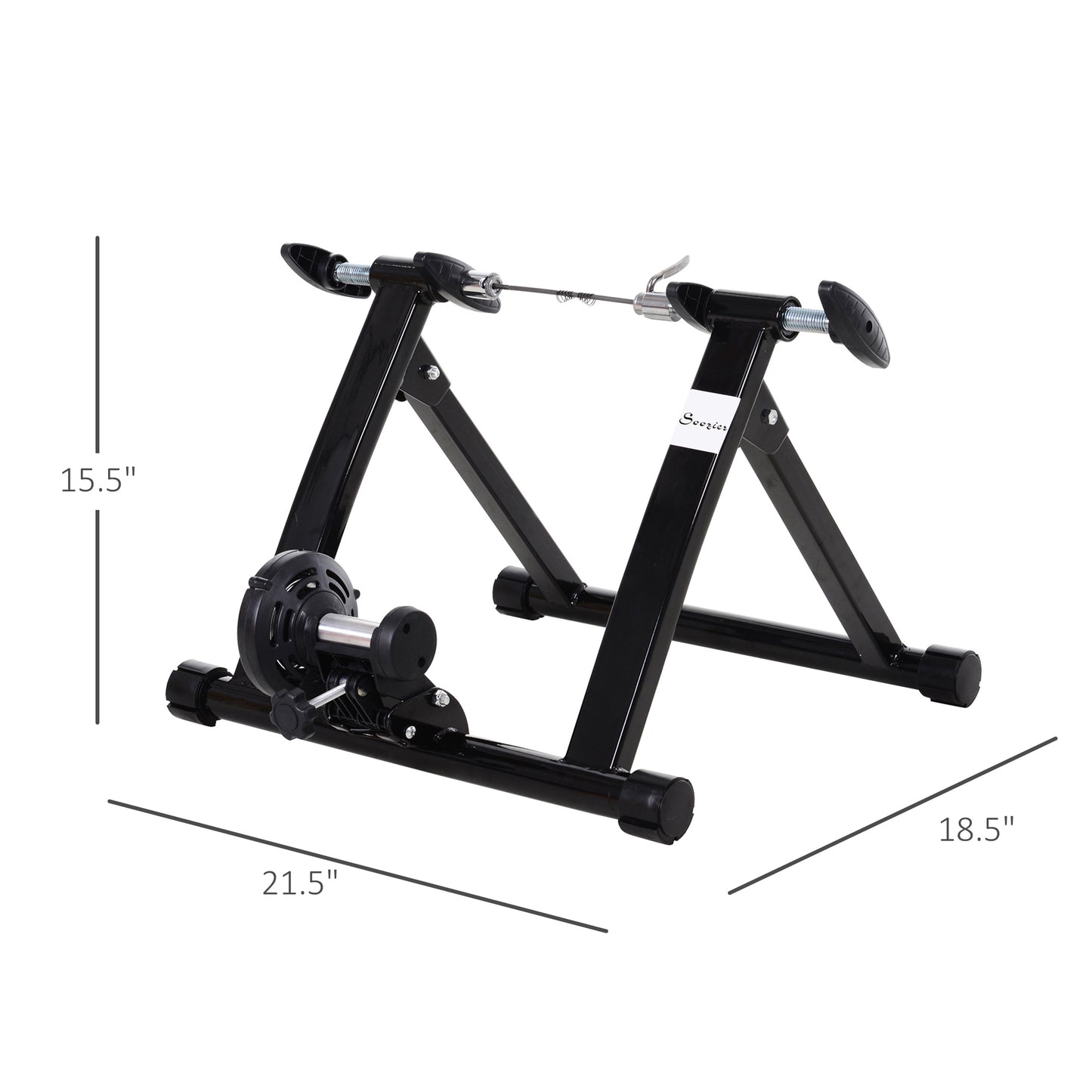 Soozier Foldable Indoor Bike Trainer, Stationary Bicycle Stand for Riding Exercise, 26-28" & 700C Wheels, Quick Release 