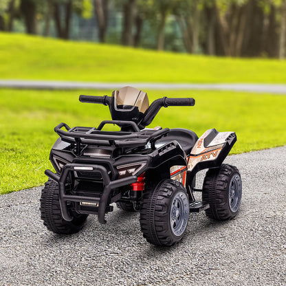 VarietyKart Kids Ride-on ATV Quad Bike Four Wheeler Car with Music, 6V Battery Powered Motorcycle for 18-36 Months, Blac