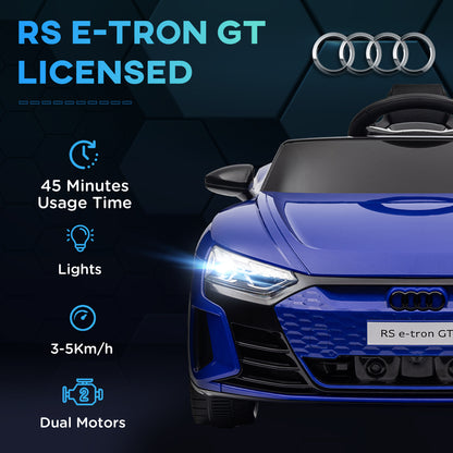 VarietyKart 12V Audi RS e-tron GT Licensed Kids Ride on Car, Battery Powered Electric Car with Remote Control, Navy Blue