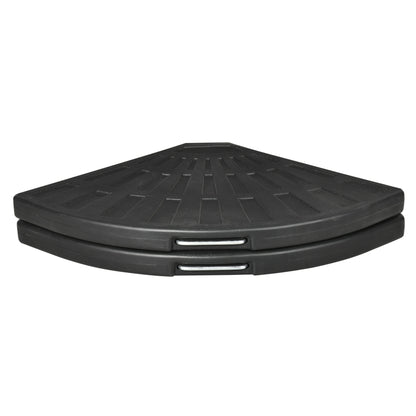 2-Piece Umbrella Weights for Cantilever Parasols with Handles, Heavy Duty Parasol Base Weights for Cross Base, Black