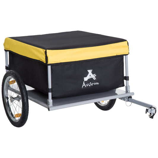 VarietyKart Bicycle Bike Cargo Trailer Garden Utility Cart Carrier Tool Yellow