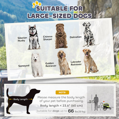 VarietyKart 2-in-1 Dog Bike Trailer for Large Dogs, Green