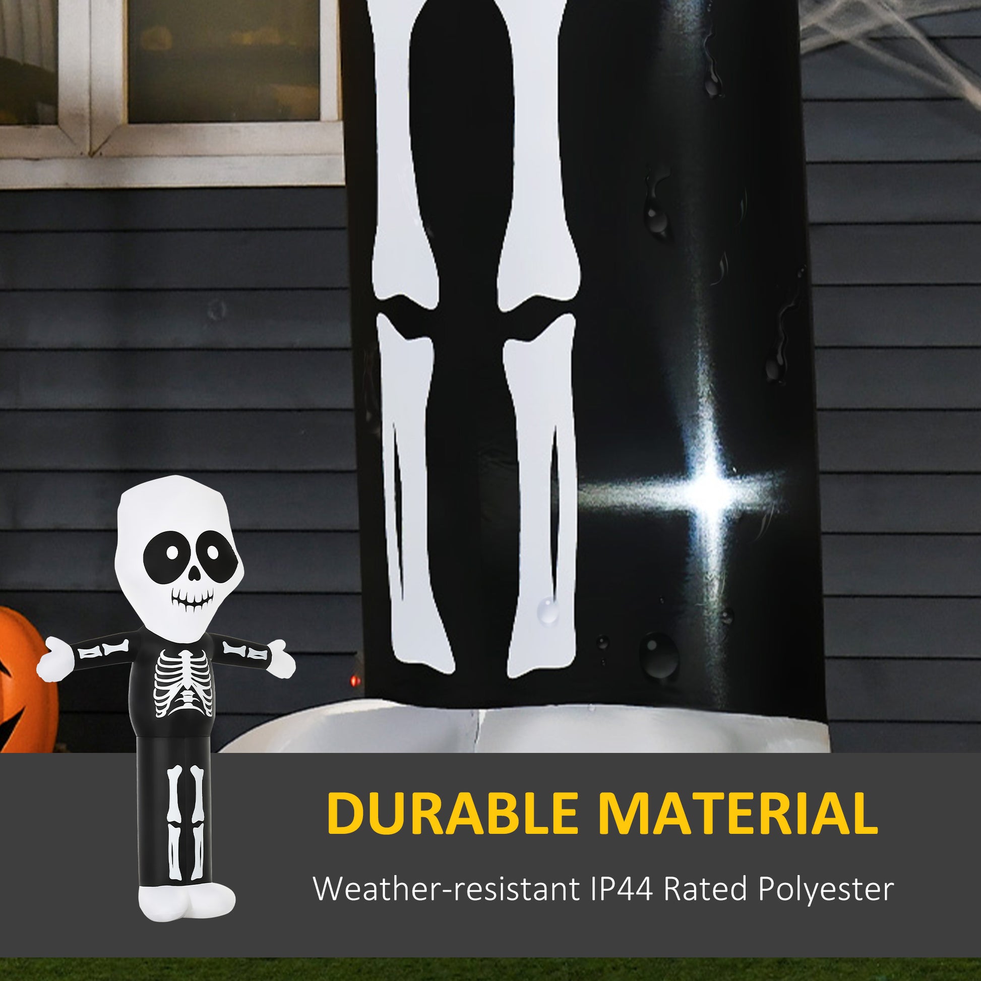 10ft Halloween Inflatable Skeleton Ghost Decoration, LED Lighted for Home Indoor Outdoor Garden Lawn Decoration Party Pr