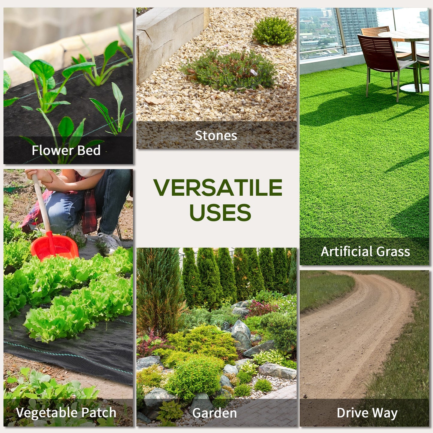 3ft x 164ft Weed Barrier, Landscape Fabric, for Greenhouse Yard Garden Weed Control, Heavy-Duty & Easy Setup, 2oz