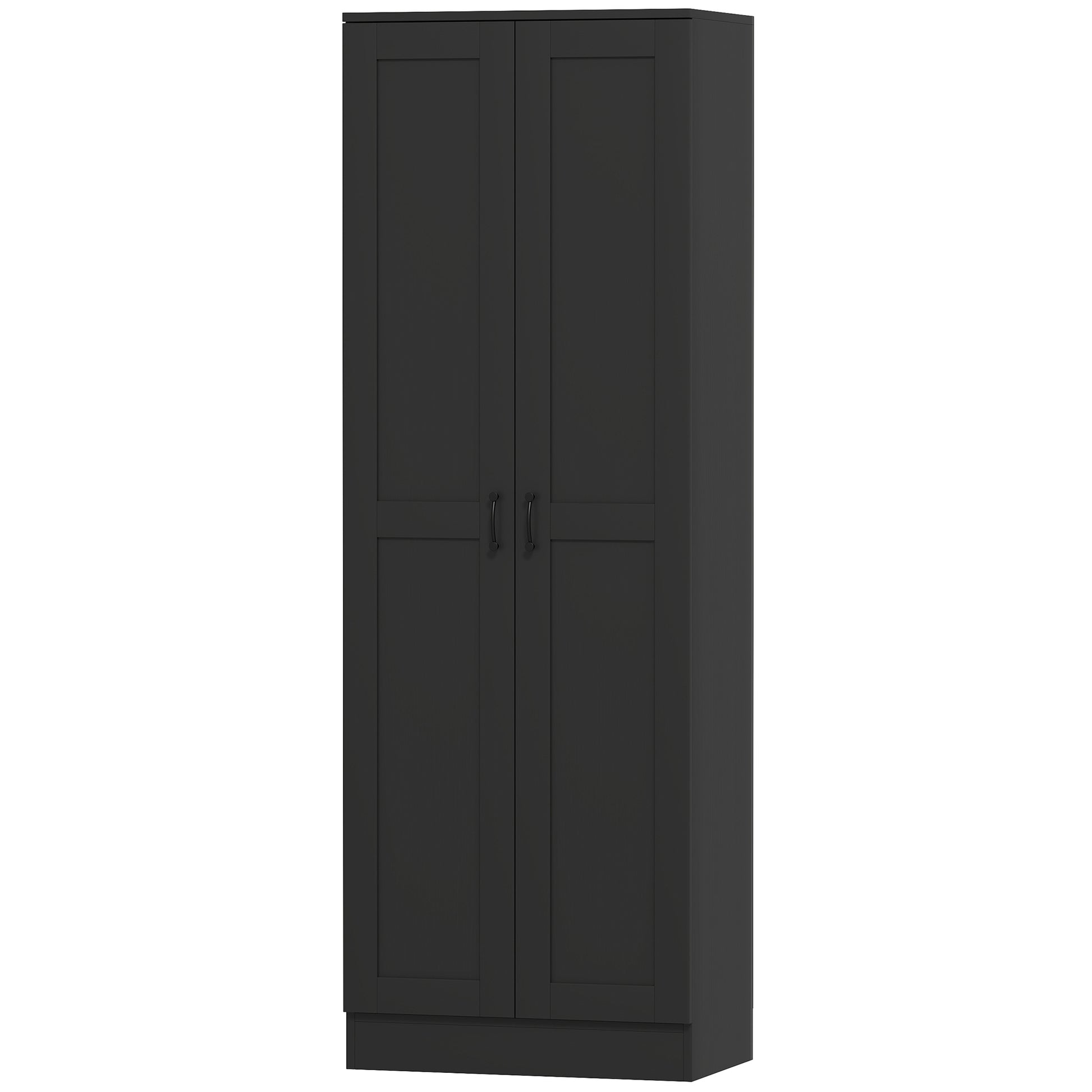 69" Tall Pantry Cabinet with Adjustable Shelves, Modern Kitchen Pantry Cabinet with Soft Close Doors, Black