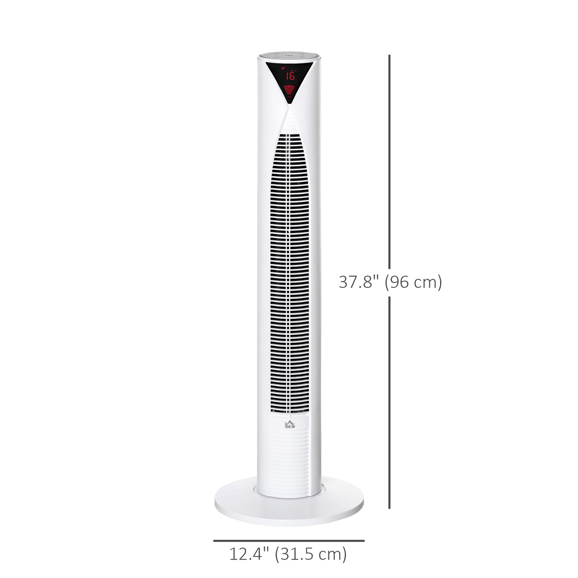 Freestanding Tower Fan Cooling for Home Bedroom with 3 Speed, 12h Timer, Oscillating, LED Sensor Panel, Remote Controlle