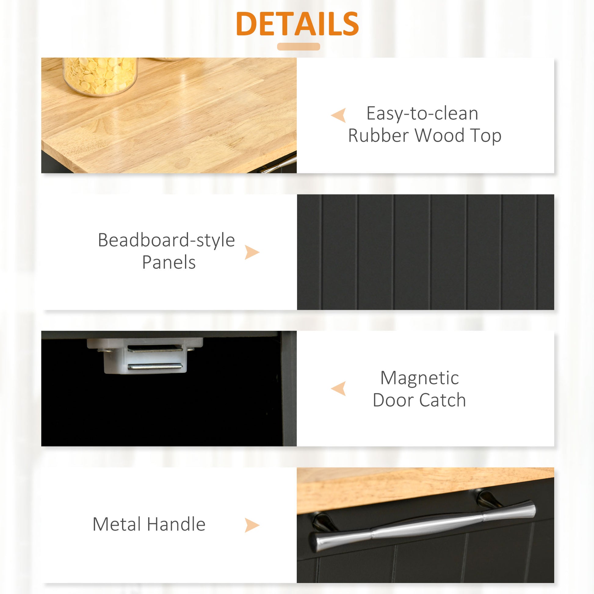 Rolling Kitchen Island, Kitchen Cart on Wheels with 2 Storage Drawers, 2 Door Cabinets and Towel Rack for Dining Room (B