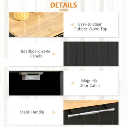 Rolling Kitchen Island, Kitchen Cart on Wheels with 2 Storage Drawers, 2 Door Cabinets and Towel Rack for Dining Room (B
