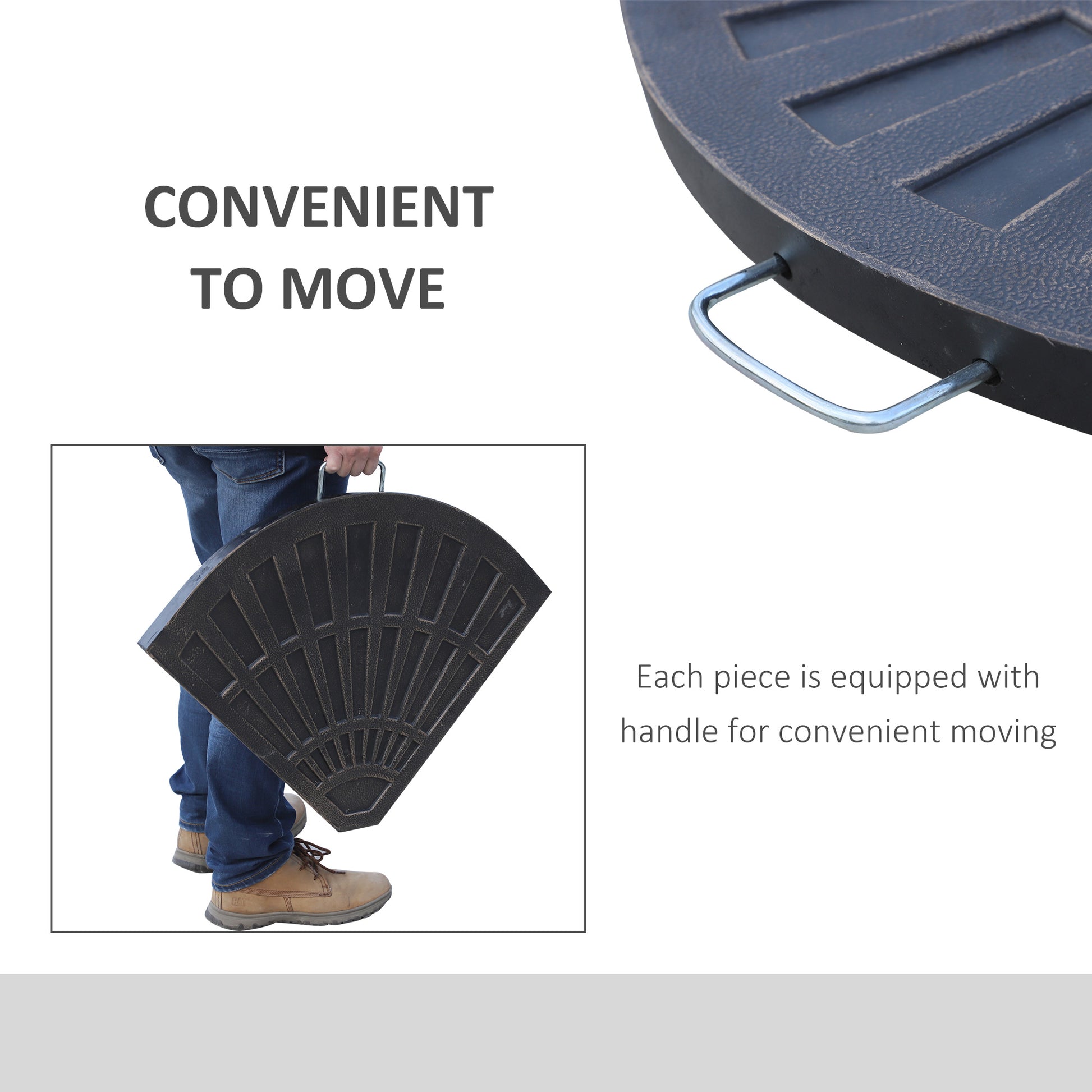 2pc Portable Umbrella Base Weights 61.6lbs Resin Flabelliform Garden Parasol Base Outdoor Patio Umbrella Stand Holder We