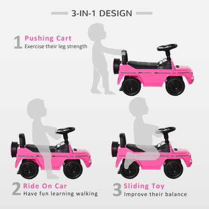 VarietyKart Compatible Baby Toddler Push Car Foot-to-Floor Ride-On Wheel Mercedes-Benz G350 Licensed Pink