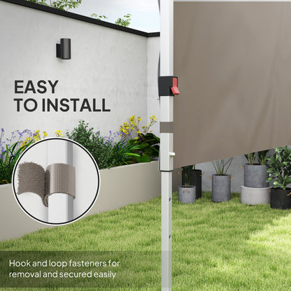 Canopy Sidewalls for 10' x 10' or 10' x 20' Pop up Canopy, 2 PCS Canopy Half Walls Only, Grey