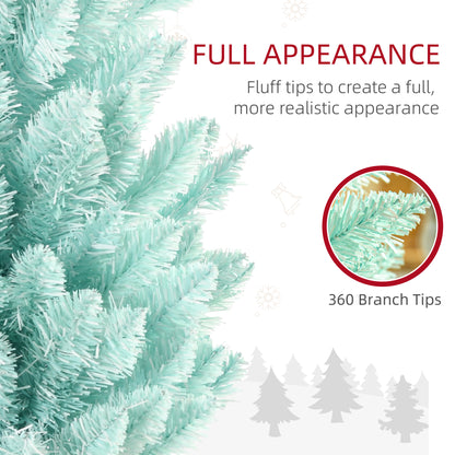 6ft Pencil Christmas Trees, Skinny Artificial Christmas Tree for Xmas Holiday Decor, Gradient Blue
