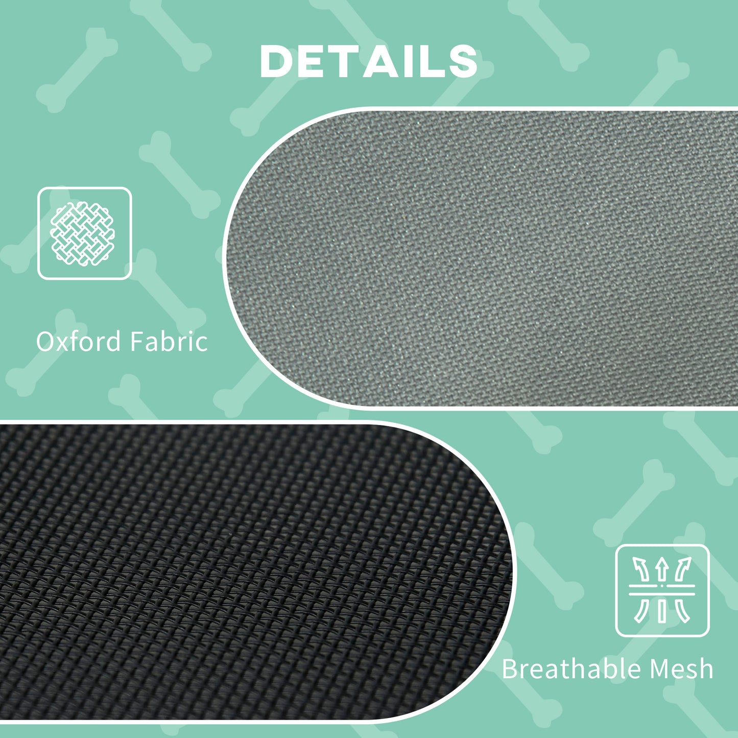 Elevated Dog Bed with Canopy and Carry Bag - Grey - Image 4