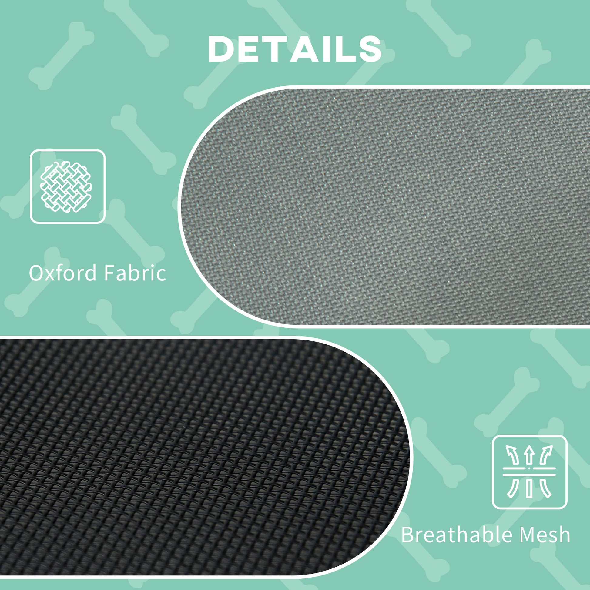 Elevated Dog Bed with Canopy and Carry Bag - Grey - Image 4