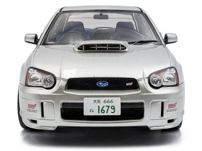 2004 Subaru Impreza WRX STI RHD (Right Hand Drive) Premium Silver Effect 1/18 Diecast Model Car by Solido