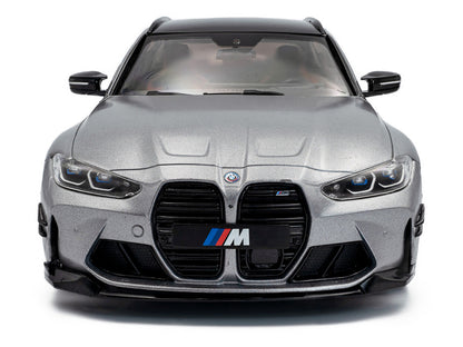2024 BMW M3 Competition M xDrive Touring Frozen Pure Gray Metallic with Black Top 1/18 Diecast Model Car by Solido
