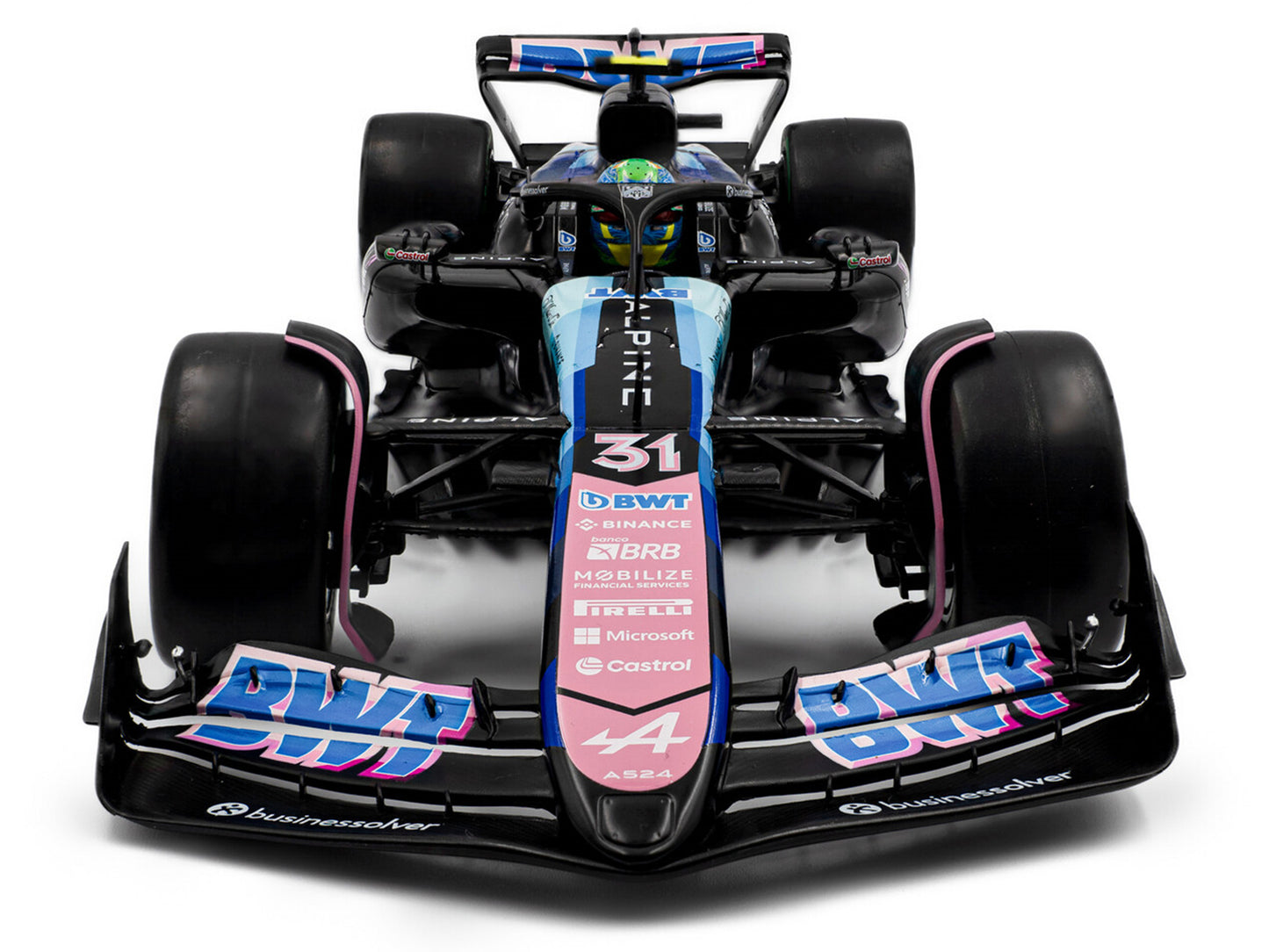 Alpine A524 #31 Esteban Ocon "BWT" 2nd Place F1 "Sao Paulo GP" (2024) "Competition" Series 1/18 Diecast Model Car by Solido