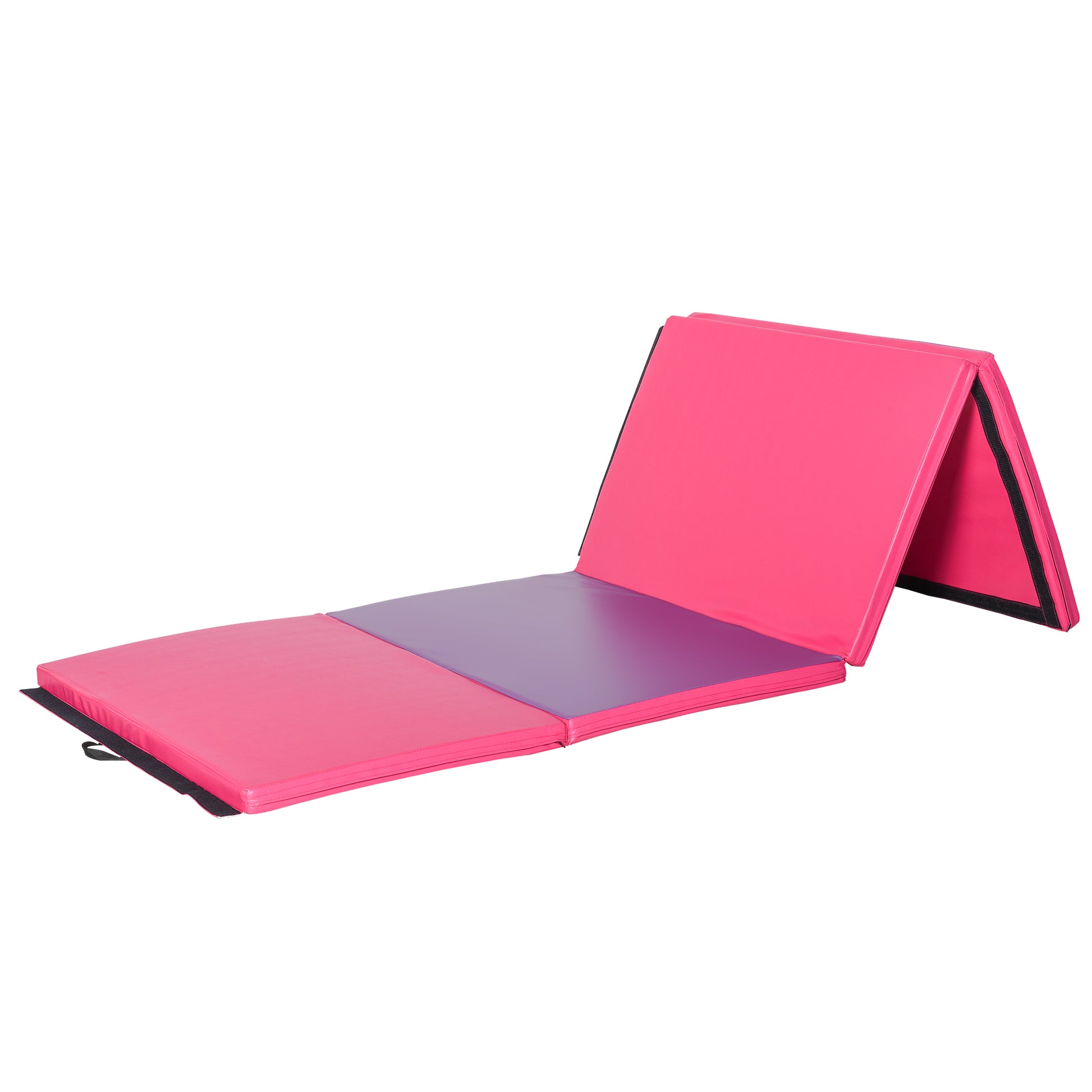Soozier 4'x10'x2'' Folding Gymnastics Tumbling Mat, Exercise Mat  with Carrying Handles for Yoga, MMA, Martial Arts, Str
