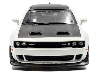 2020 Dodge Challenger SRT Hellcat Redeye Widebody White Knuckle with Matt Black Hood and Top 1/43 Diecast Model Car by Solido