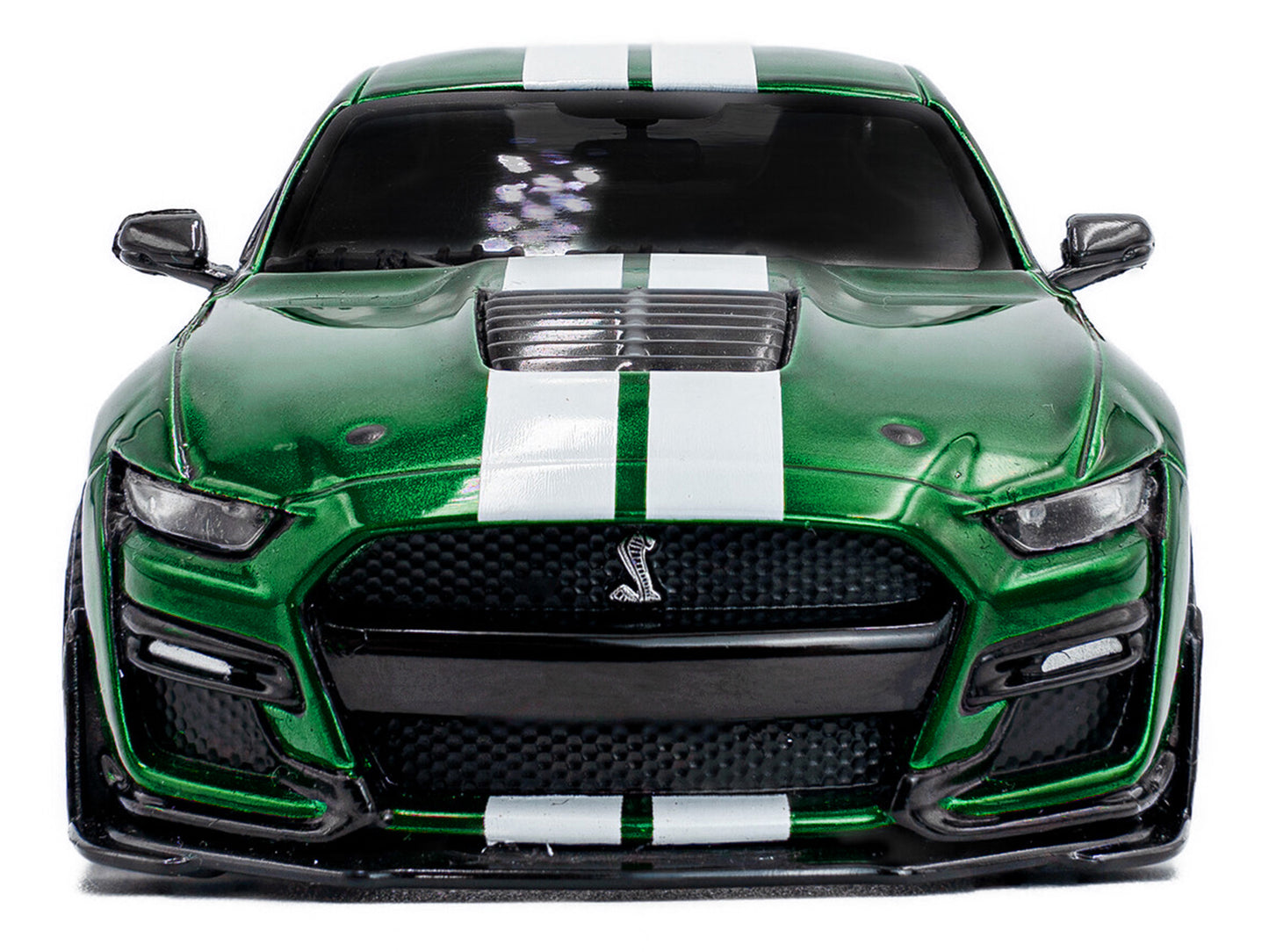 2020 Ford Mustang Shelby GT500 Fast Track Eruption Green Metallic with White Stripes 1/43 Diecast Model Car by Solido