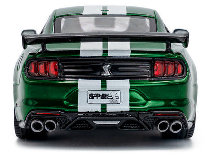 2020 Ford Mustang Shelby GT500 Fast Track Eruption Green Metallic with White Stripes 1/43 Diecast Model Car by Solido