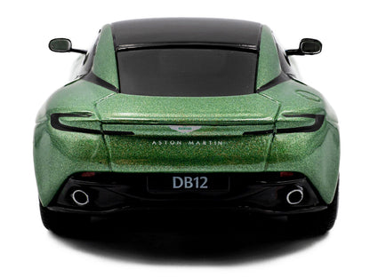 2023 Aston Martin DB12 Coupe Iridescent Emerald Metallic with Black Top 1/43 Diecast Model Car by Solido