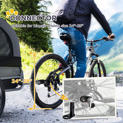 Dog Bike Trailer, Pet Cart, Bicycle Wagon, Travel Cargo, Carrier Attachment with Hitch, Foldable for Travelling, for Sma
