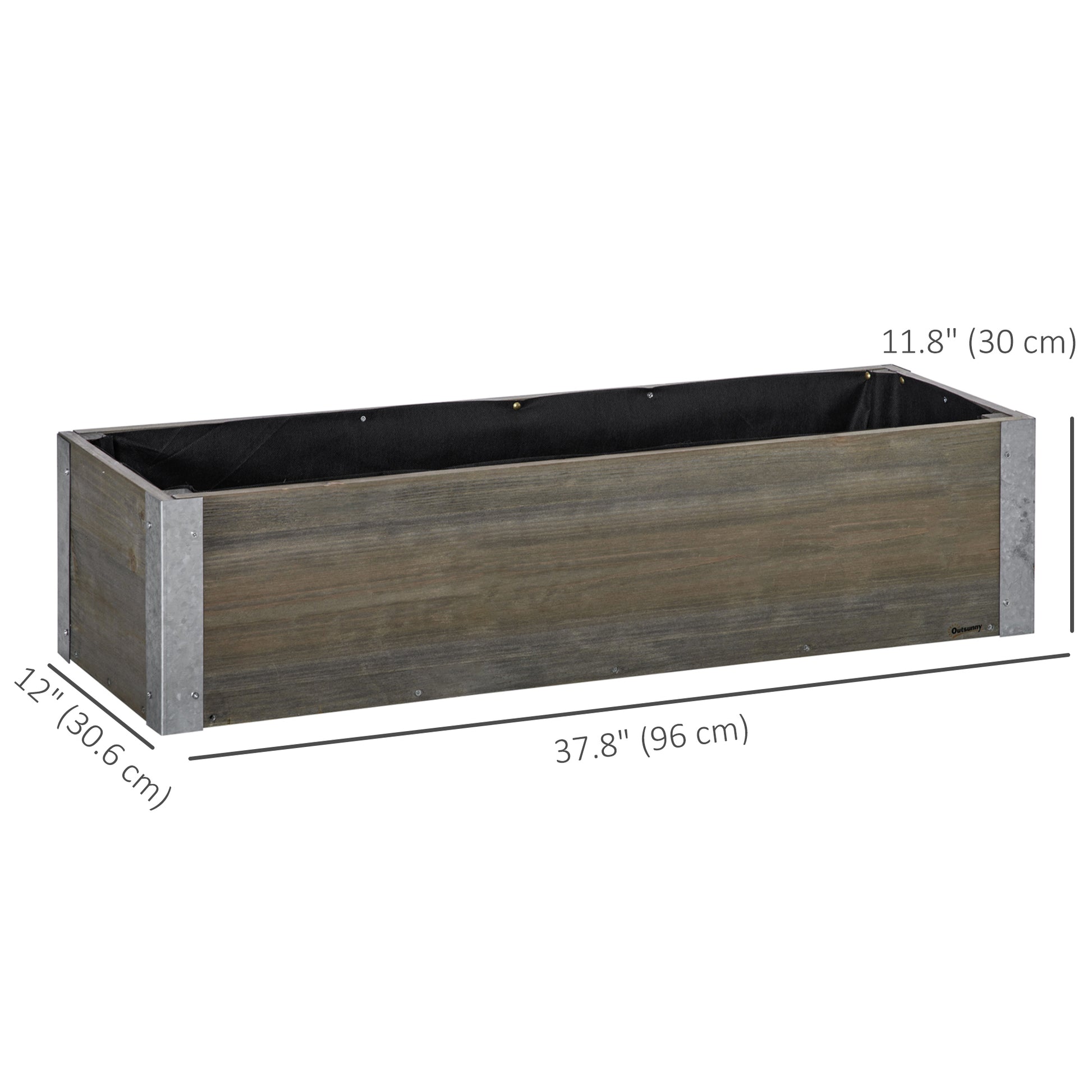 3' x 1' Raised Garden Bed Elevated Wooden Planter Box Outdoor for Backyard, Patio to Grow Vegetables, Herbs, and Flowers