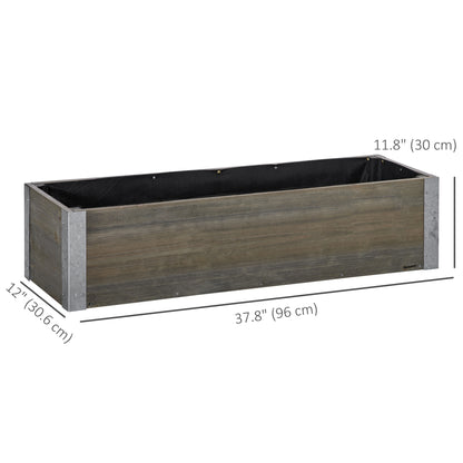3' x 1' Raised Garden Bed Elevated Wooden Planter Box Outdoor for Backyard, Patio to Grow Vegetables, Herbs, and Flowers