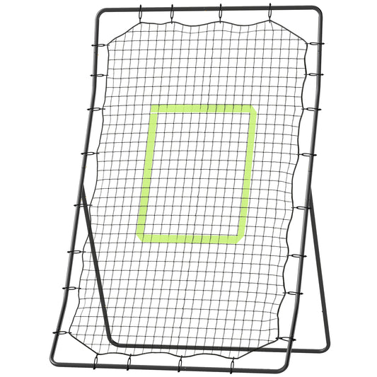 Soozier 4 x 5.7ft Volleyball Rebounder Net with Strike Zone, Baseball Lacrosse Training Net for Pitching and Fielding