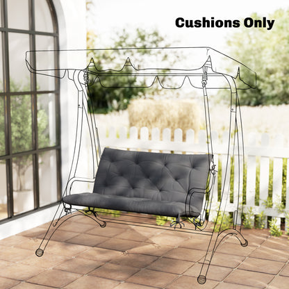 Porch Swing Cushion Garden Bench Cushion with Backrest, Non-Slip 2-seater Soft Pad, Swing Chair Mat Replacement for Indo