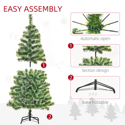 5FT Indoor Christmas Tree Artificial Decoration Xmas Gift with Metal Stand 416 Tips