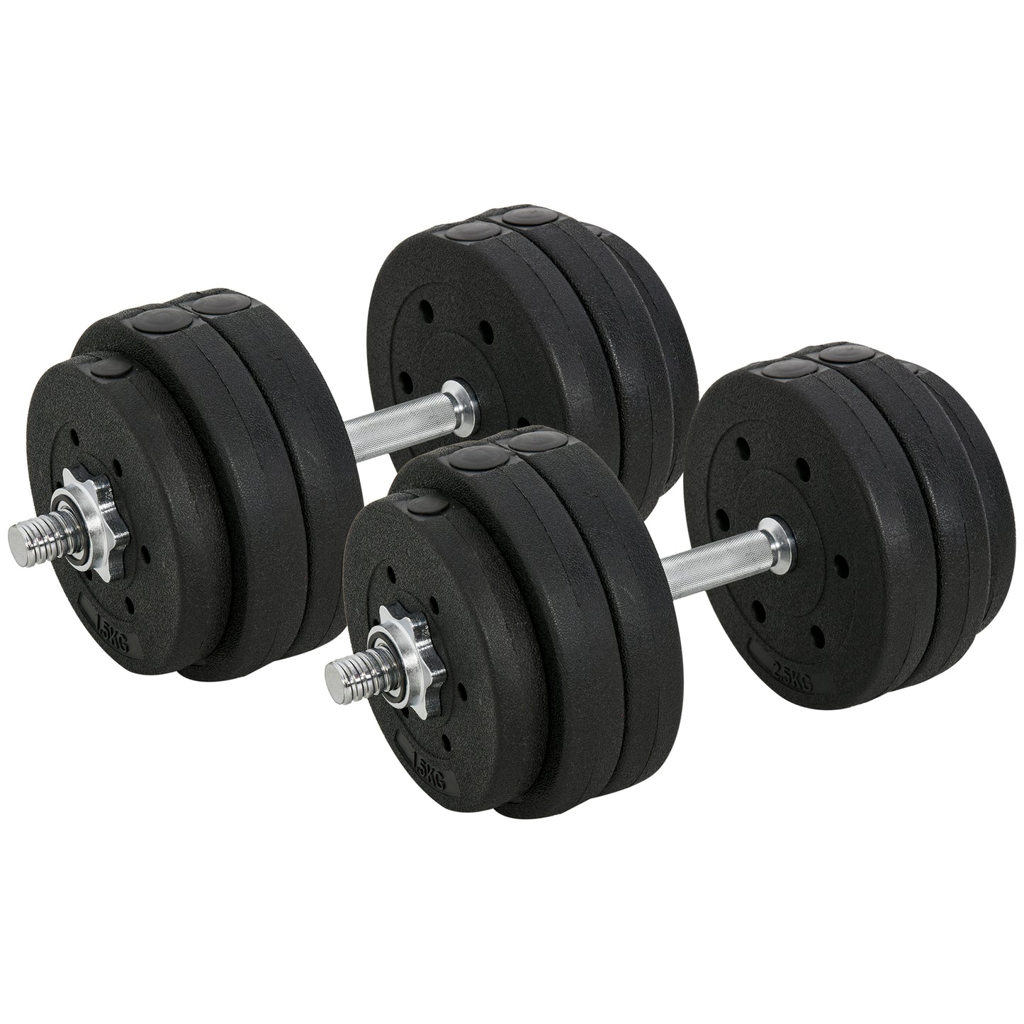 Soozier 66 lbs Adjustable Dumbbells Weight Set Dumbbell Hand Weight Barbell for Body Fitness Lifting Training for Home O