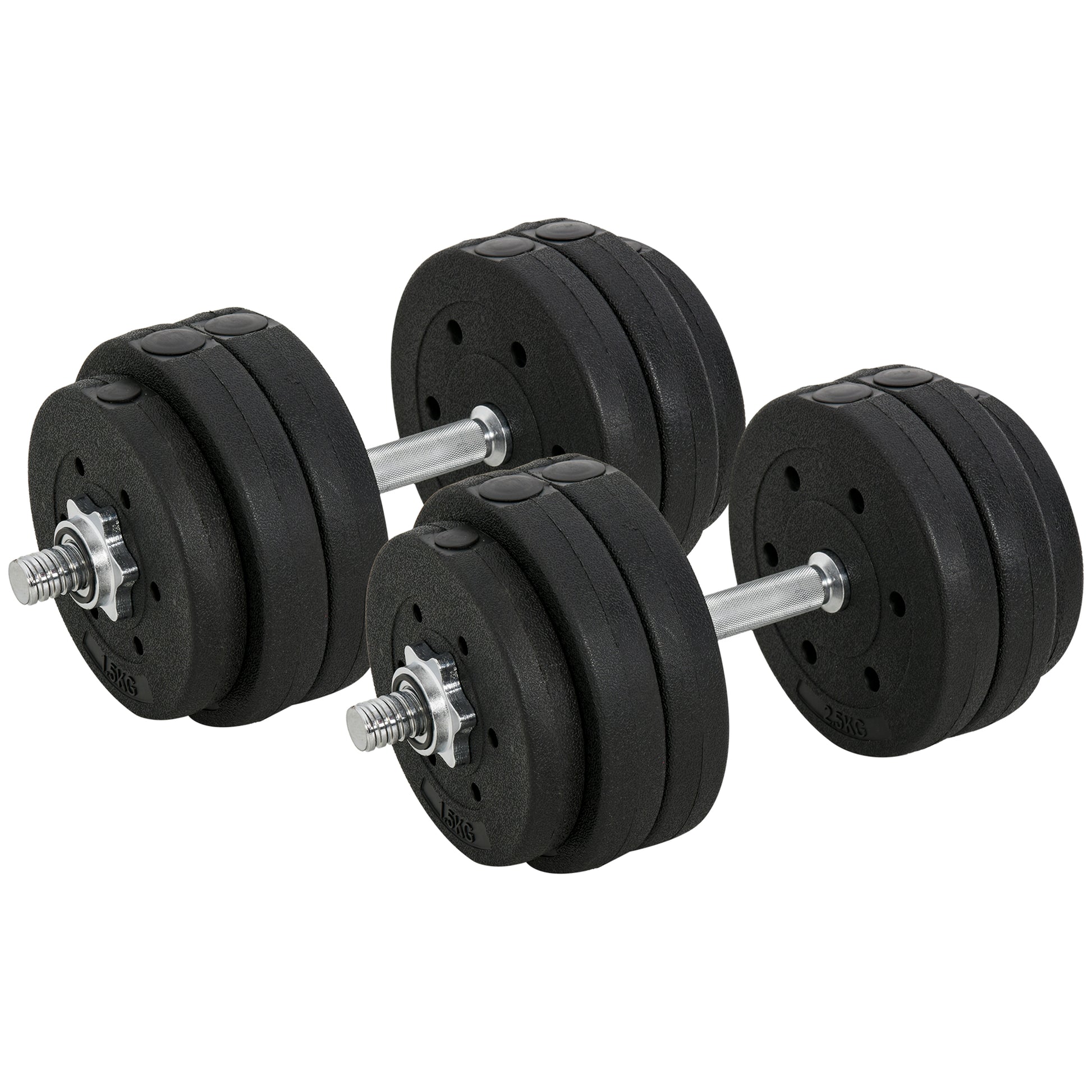 Soozier 66 lbs Adjustable Dumbbells Weight Set Dumbbell Hand Weight Barbell for Body Fitness Lifting Training for Home O