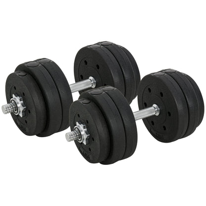 Soozier 66 lbs Adjustable Dumbbells Weight Set Dumbbell Hand Weight Barbell for Body Fitness Lifting Training for Home O