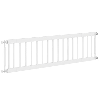26"-37" Dog Gate, Adjustable Pet Gate, Fits 10" Tall with 2 Extension, Pressure Mount Kit for Stairs and Doorways, White