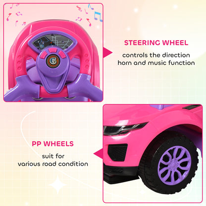 VarietyKart 3 in 1 Kid Ride on Push Car, Toddlers Sliding Walking Car, with Horn, Music, Light, Parent Control Handle, S