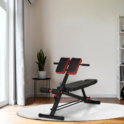 Soozier Adjustable Weight Bench Roman Chair Exercise Training Multi-Functional Hyper Extension Bench Dumbbell Bench Ab S